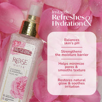 Meglow Pure & Natural Rose Water Spray- 100ml | Hydrating Face Mist | Alcohol & Paraben Free | Natural Toner & Makeup Remover | Tightens Open Pores | For All Skin Types (Men & Women)