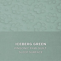 Furhaven Replacement Dog Bed Cover Pinsonic Quilted Paw L Shaped Chaise, Machine Washable - Iceberg Green, Large Cover Only 36.0