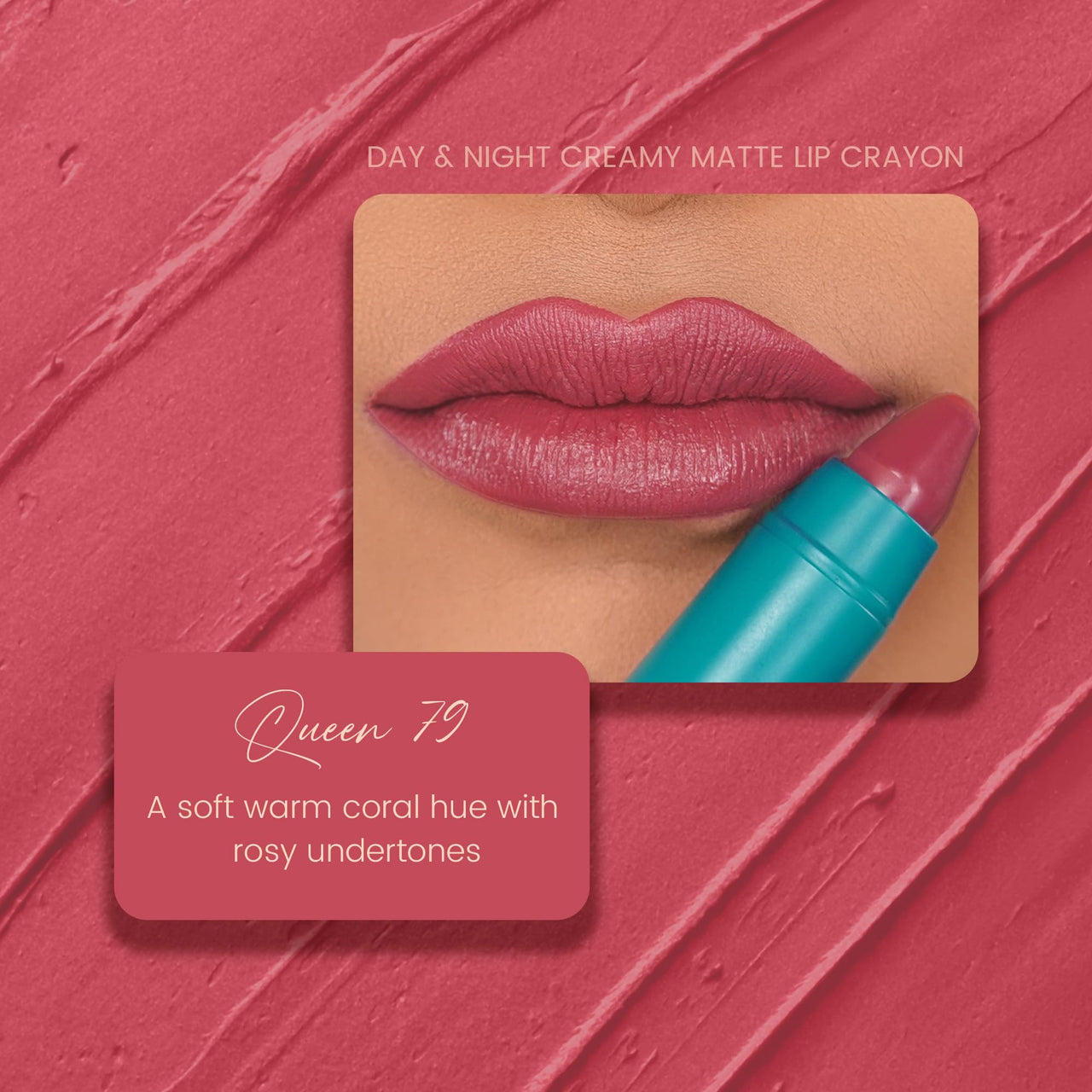 Parul Garg Beauty Creamy Matte Lip Crayon | Soft Matte & Hydrating Formula with Almond Oil & Vitamin E | Rich Pigment & Comfortable Wear | 100% Vegan (Queen 79)