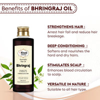 Khadi Omorose Bhringraj Hair Oil |Controls Hair Fall | Promotes Healthy Hair Growth | Mineral Oil Free | Makes Hair Strong, 210ml