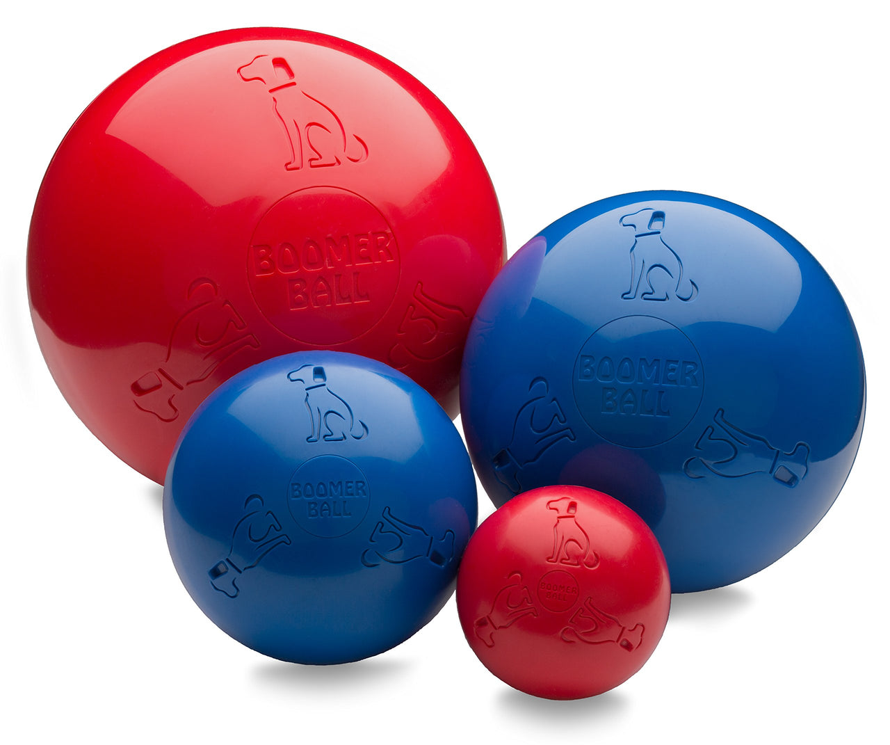 BOOMER BALL 4 inch, Virtually Indestructible Best Dog Toy, Boredom Busting Football, Tough & Durable Small Dog Ball, Floats on Water, Great for Mental Stimulation & High Energy Dogs, Assorted Colours