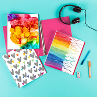 Avery + Amy Tangerine Designer Collection Binder, 1.5 Inch Round Rings, 275-Sheet Capacity, Watercolor Rainbow (28347) 1.5