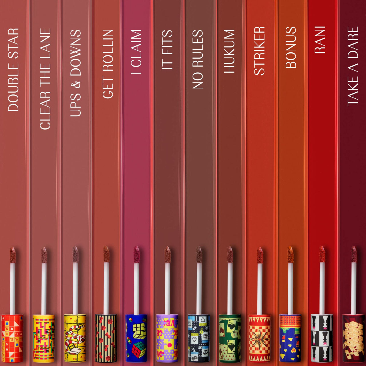 LoveChild Masaba Game On! - Take A Dare - Matte Liquid Lipstick, Flamboyant Maroon Velvet Smooth, Non-Sticky, Hydrating & Moisturising, Smudge Proof Lipstick, 5Ml