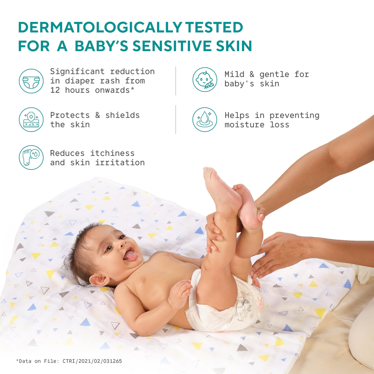 EQUALSTWO Baby Care Combo of Cleansing Bar (75 g x 2) + Baby Moisturizer (200ml) + Diaper Rash Oinment (50gm), All Skin Types, Hypoallergenic & Dermatologically Tested, Pack 3