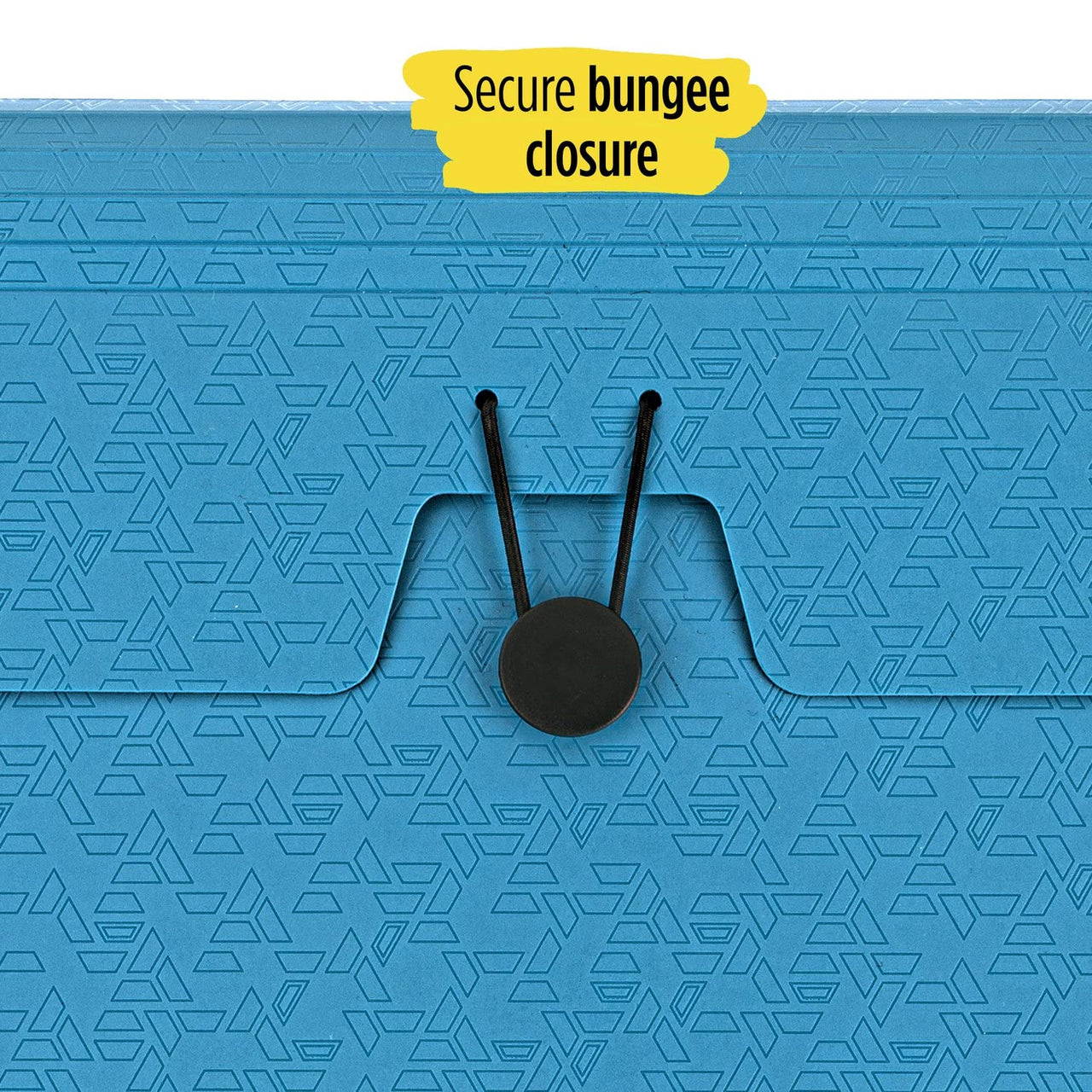 Five Star 6 Pocket Expanding File Organizer, Plastic Expandable File Folders with Pockets and Tab Inserts, Holds 11" x 8-1/2", Bungee Closure, Tidewater Blue (72393)