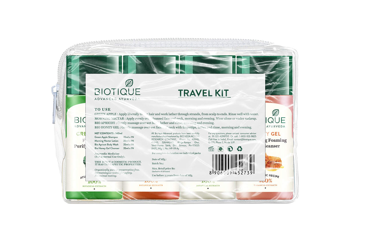 Biotique Travel Kit&Biotique Fruit Brightening Face Wash, 200ml