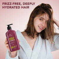 Botanic Hearth Defrizz & Hydrate Shampoo with Ceramides & Hemp Seed Oil | Intense Hydration & Frizz Control | Locks in Moisture & Boosts Shine |Formula | Sulfate & Paraben Free,