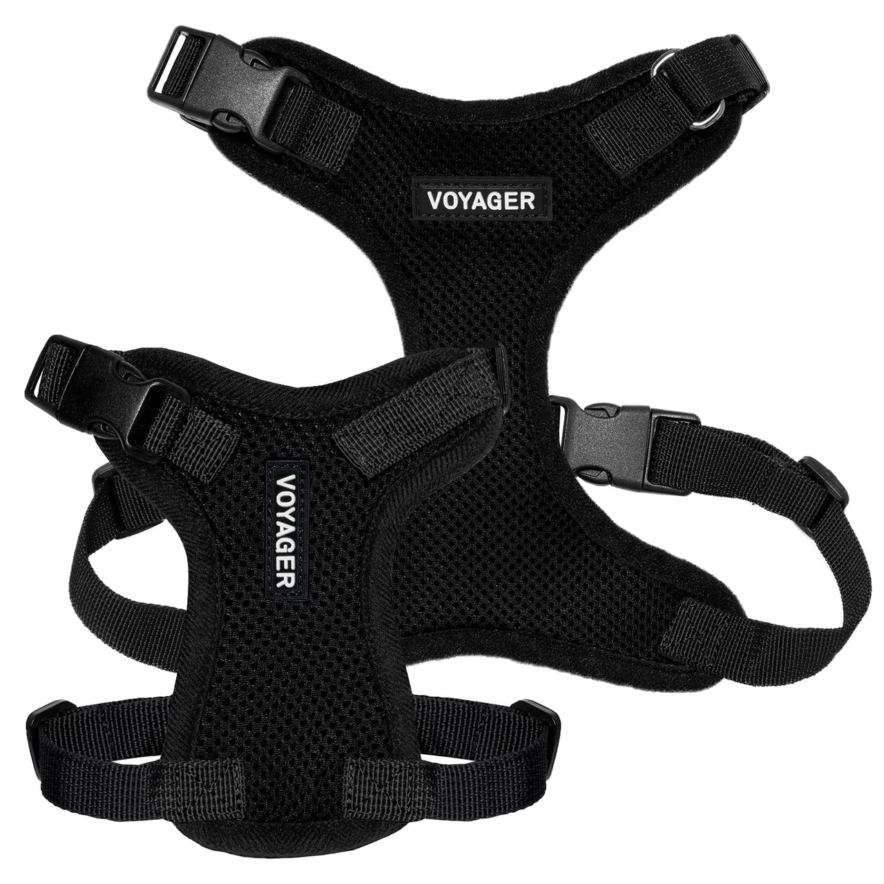 Voyager Step-in Lock Pet Harness - All Weather Mesh, Adjustable Step in Harness for Cats and Dogs by Best Pet Supplies - Black, XL Harness (Black) XL (Chest: 23 - 28")