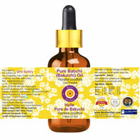 Deve Herbes Pure Babchi (Bakuchi) Oil (Psoralea corylifolia) with Glass Dropper Natural Therapeutic Grade Cold Pressed - 5ml