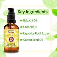 Deve Herbes Plant Based Retinol Face Serum with Linseed & Cotton Seed Oil for Personal Care 30ml with Free Pure Vitamin E Oil 10ml