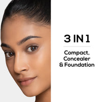 RENEE Pro HD 3-IN-1 Compact - Crème, Works as Compact Powder, Concealer & Foundation, SPF 20, Matte Finish, High Coverage, Ultralight & Silky Smooth Finish - Enriched with Vitamin E, C & Aloe Vera