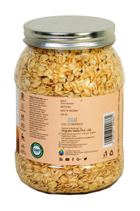 Orgrain India Organic Rolled Oats 500g | Gluten Free Oats | Healthy Breakfast Cereal | Whole Grain Old Fashion Jumbo Rolled Oats with High Fibre, Protein | Diet food for Weight Management