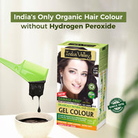 INDUS VALLEY Damage Free Natural Gel Hair Colour for Women | Ammonia & PPD Free Organic Hair Colour with 100% Grey Coverage, Long Lasting Hair Color Trial Pack (Light Brown, 65 ml)