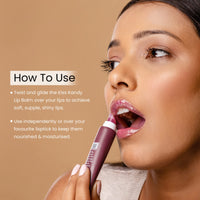 Swiss Beauty Kiss Kandy Lip Balm with Olive Oil | Moisturising | Non-Sticky | Soft & Smooth Lips | Shade - Mulberry, 10ml