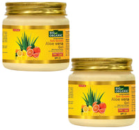 INDUS VALLEY Bio Organic Sun Guard Aloe Vera Gel With Lemon & Orange For Ultimate Refreshing Feel (175 * 2=350ml)