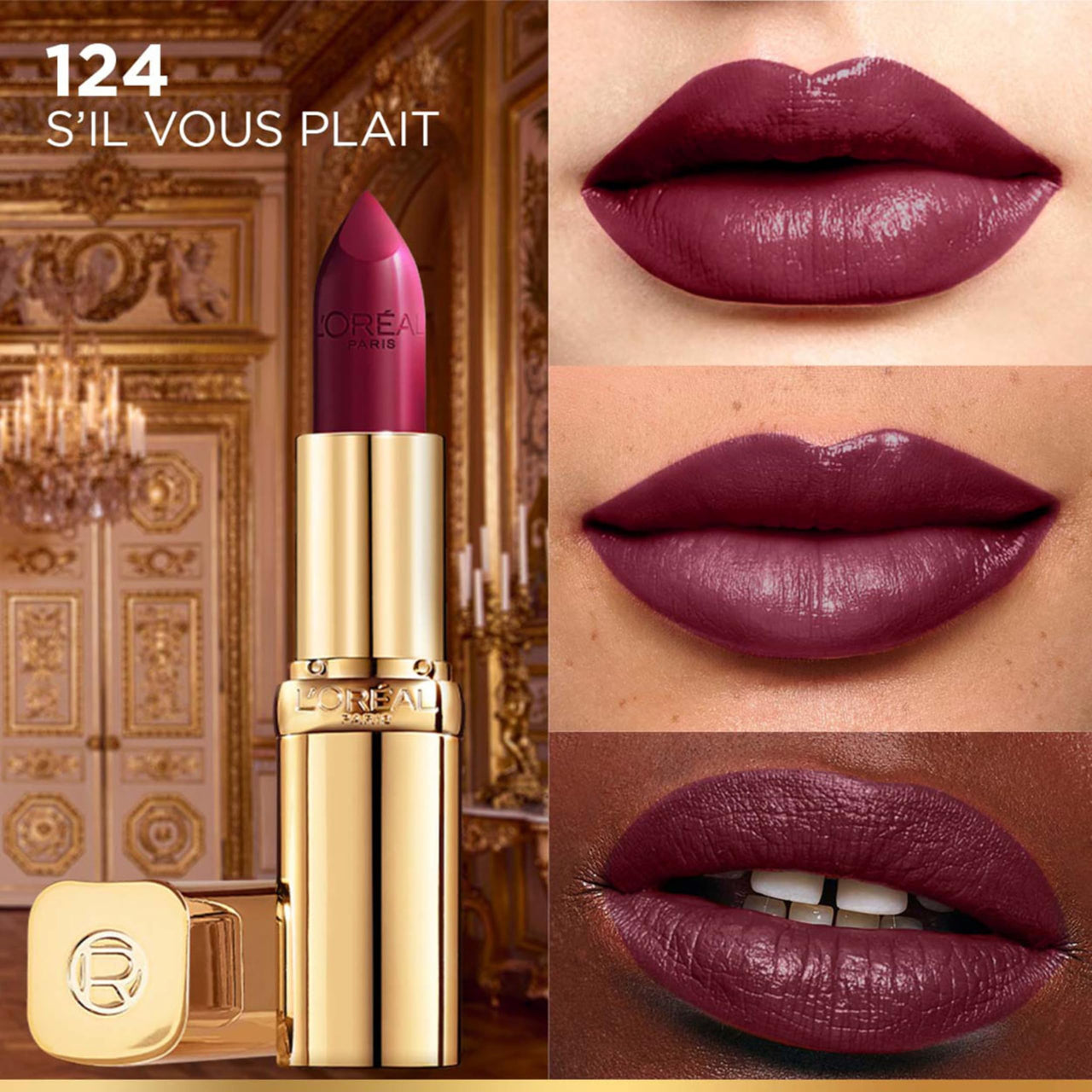 L’Oréal Paris Color Riche Satin Lipstick- 124 S'il Vous Plait, 4.3 gm
