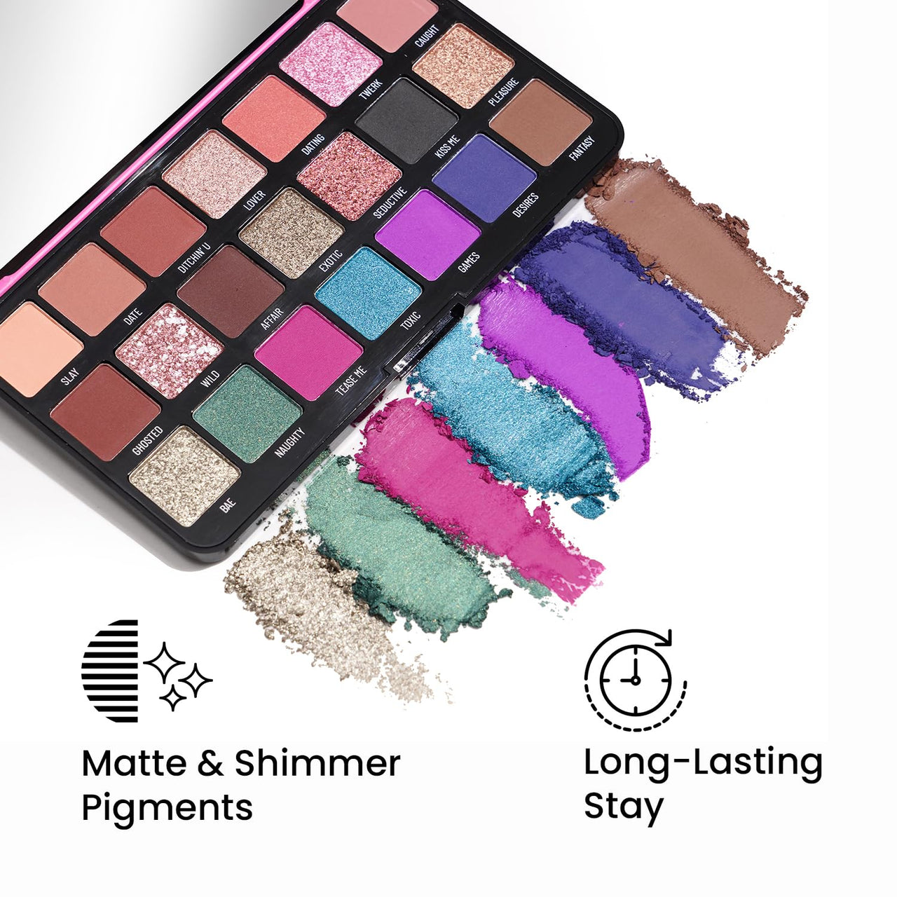 Swiss Beauty Major One Eyeshadow Palette with 21 Highly blendable shades | Blend of Mattes, Metallics and Shimmers | Multicolor, 20gm