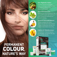 Vegetal Safe Color Dark Brown 3.0, 70ml. I Permanent Gel Hair Colour, Organic Herbs Blend, Chemical-Free, 100% Grey Coverage