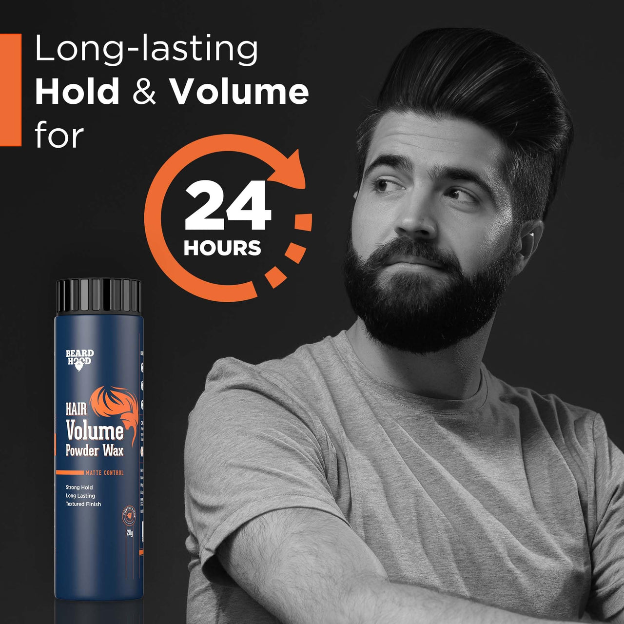 Sotrue Derma Roller For Hair Growth 1 mm with 540 Titanium Needles and Beardhood Hair Volumizing Powder Wax 20g