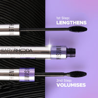 Hilary Rhoda Twin Twister Mascara | Volumises & Lengthens | Waterproof & Smudge-Proof Formula | Enhances Curl & Clump-Free | Highly Pigmented - 12ml