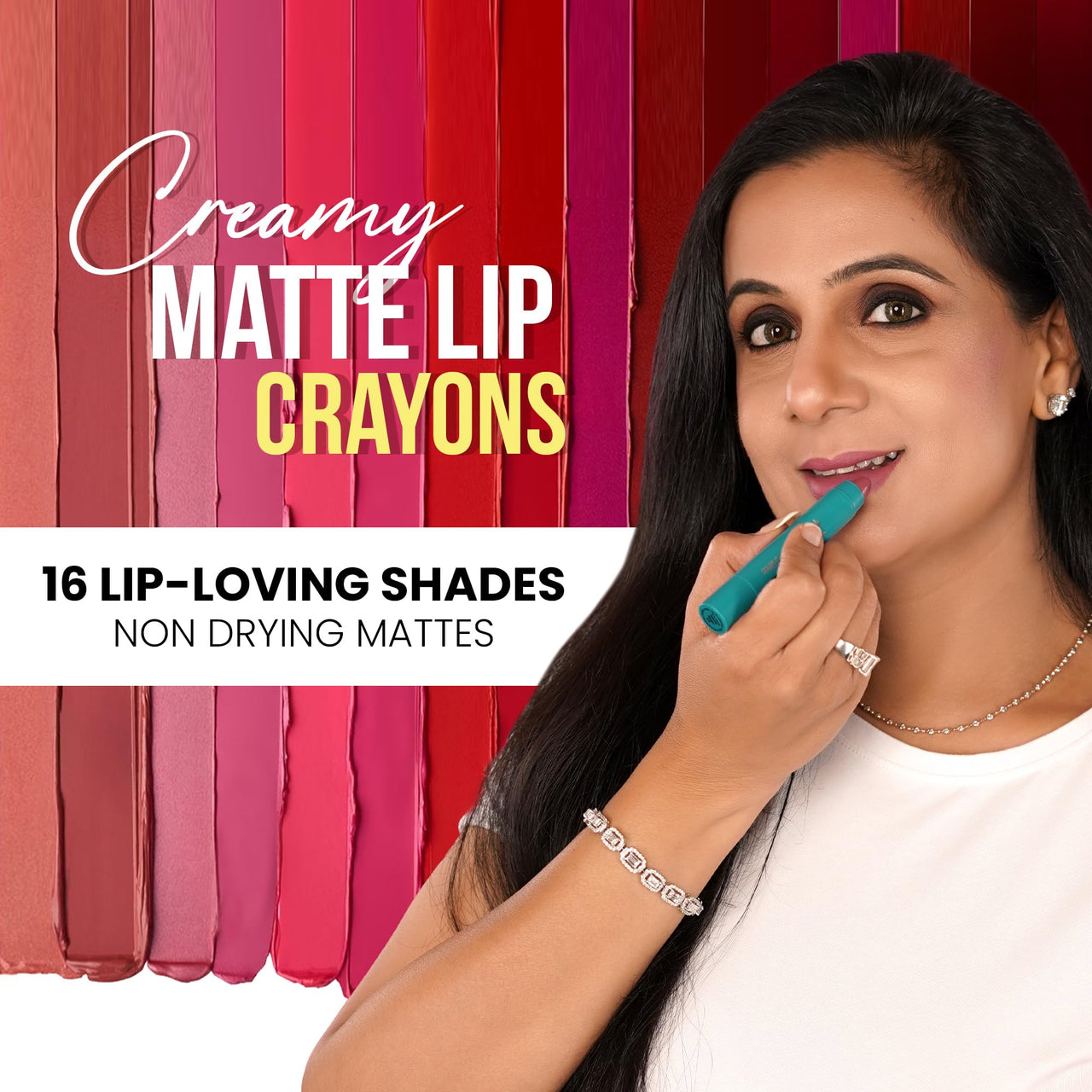 Parul Garg Beauty Creamy Matte Lip Crayon | Soft Matte & Hydrating Formula with Almond Oil & Vitamin E | Rich Pigment & Comfortable Wear | 100% Vegan (Prom Queen 23)