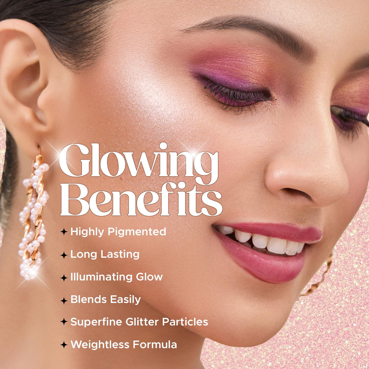 Hilary Rhoda Ultra Glow Liquid Highlighter | Illuminating & Glitter Liquid Highlighter | Dewy Finish | Cruelty-Free & Vegan | Luminescent Finish | Weightless Formula -3.8g (Ultra Copper - Shade 04)