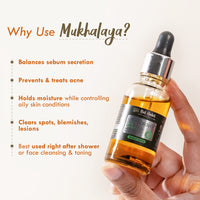 Nat Habit Clove Marigold Mukhalaya, Face Oil For Acne Control, with Blend of 13 Cold Pressed Oils For Natural Oily Skin Condition & Balance Sebum Secretion, No Mineral Oil or Chemical (30ml)
