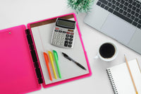 Dexas 3517-806 Slimcase 2 Storage Clipboard with Side Opening, Neon Pink. Organize in Style for Home, School, Work, or Trades! Ideal for Teachers, Nurses, Students, Homeschooling, and Beyond.