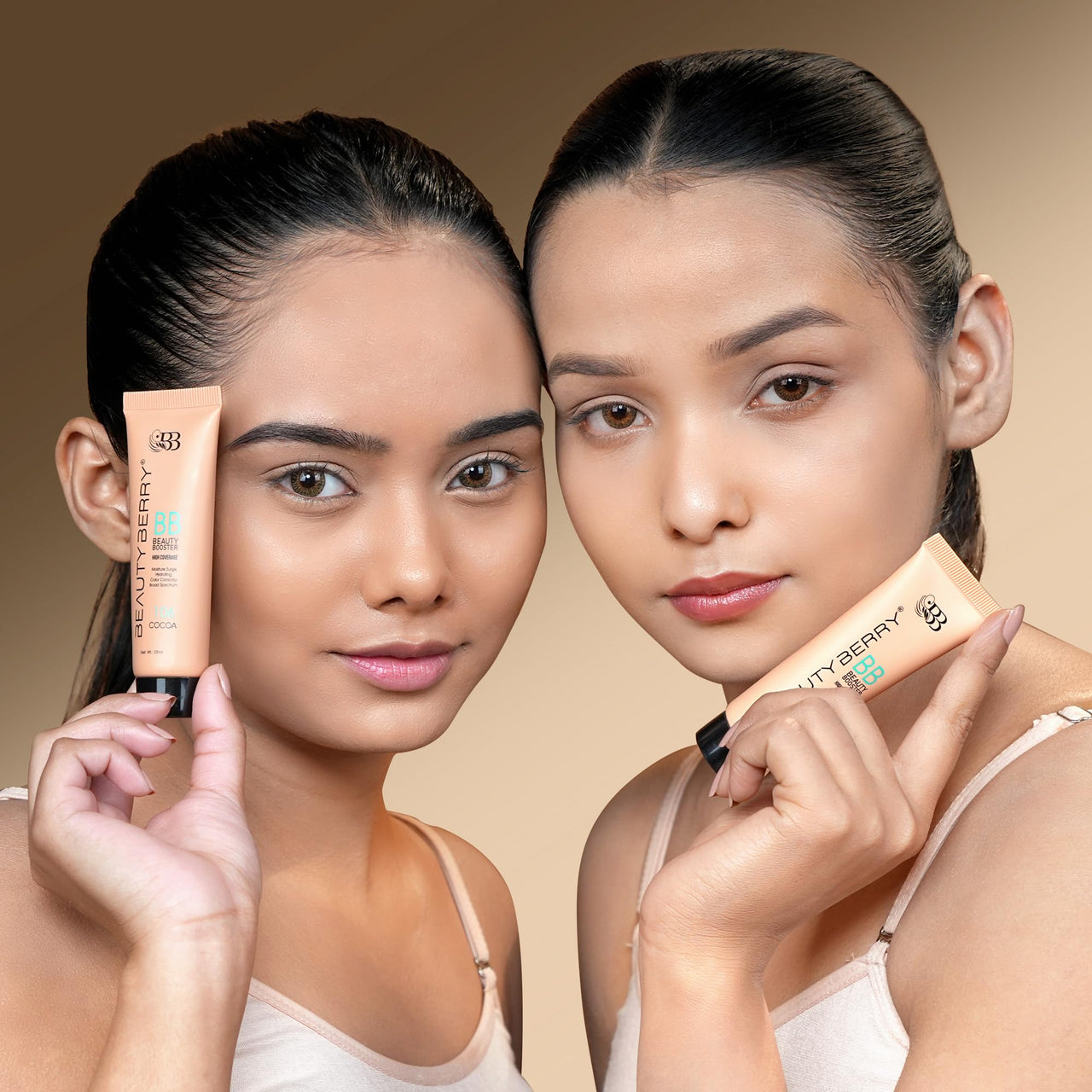 Beauty Berry Beauty Booster High Coverage Foundation | Lightweight Natural Finish | Easily Blendable | Long Lasting Liquid Foundation for Women (Cocoa, 35ml)