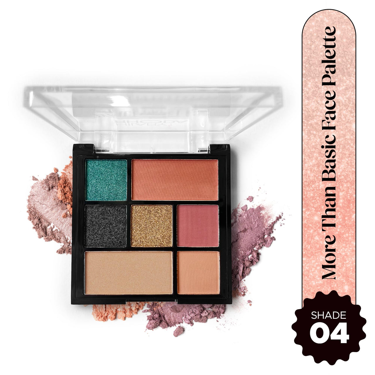 Hilary Rhoda More Than Basic Face Palette | With Blushes, Shimmer Highlighters & Eyeshadows | Highly Pigmented & Long Lasting Face Palette |10.5g (All Nighter - Shade 04)