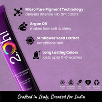 2.Oh! Italian- Lavender Hair Color For Women & Men | Ammonia-Free DIY Semi Permanent Hair Color | Enriched with Argan Oil | Lasts upto 5-6 Washes | Pack of 2