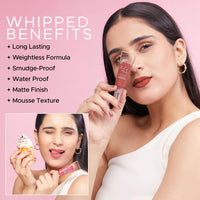 Hilary Rhoda Touch Of Mousse Lipstick | Matte Finish & Long Lasting | Infused with Vitamin E | Weightless & Liquid Lipstick with Mousse Finish | Smudge & Water Proof | Vegan - 5ml (Warm Mauve - Shade 04)