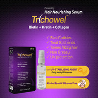 Vegetal Trichowel Hair Nourishing Serum 50ml, Strengthens Repair Nourishes for All Hair Types UV Protection