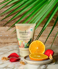 moha: Herbal Scrub (100 GM) | Face Scrub | Blend Of Walnut, Orange Peel & Oilve Oil for Skin Brightening, Exfoliate Face, For All Skin Type (Pack Of 1)