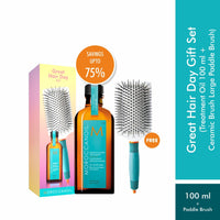 Moroccanoil Summer Great Hair Day Set (Treatment 100 ml + Ceramic Brush Large Paddle)