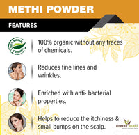 The Forest Herbs Natural Care From Nature 100% Pure Edible Fenugreek Methi Powder 200g For Hair Growth and Skin Care, Eating