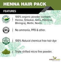 The Forest Herbs Natural Care From Nature Henna Powder (200 Grams) Enriched With Precious Herbals For Hair Growth, Colour & Conditioning