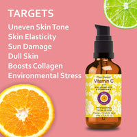 Deve Herbes Plant Based Vitamin C Face Serum with Hyaluronic Acid, Vitamin A & E for Personal Care 30ml with Free Pure Vitamin E Oil 10ml