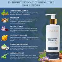 Imperiale Botanique Absolute Nourishing Body Wash | FDA Approved | Saffron, Niacinamide, Shea Butter & Silk Protein | Deeply Moisturizes, Softens & Nourishes for Radiant, Smooth Skin | Women & Men | 15 Herbs, 250 ML