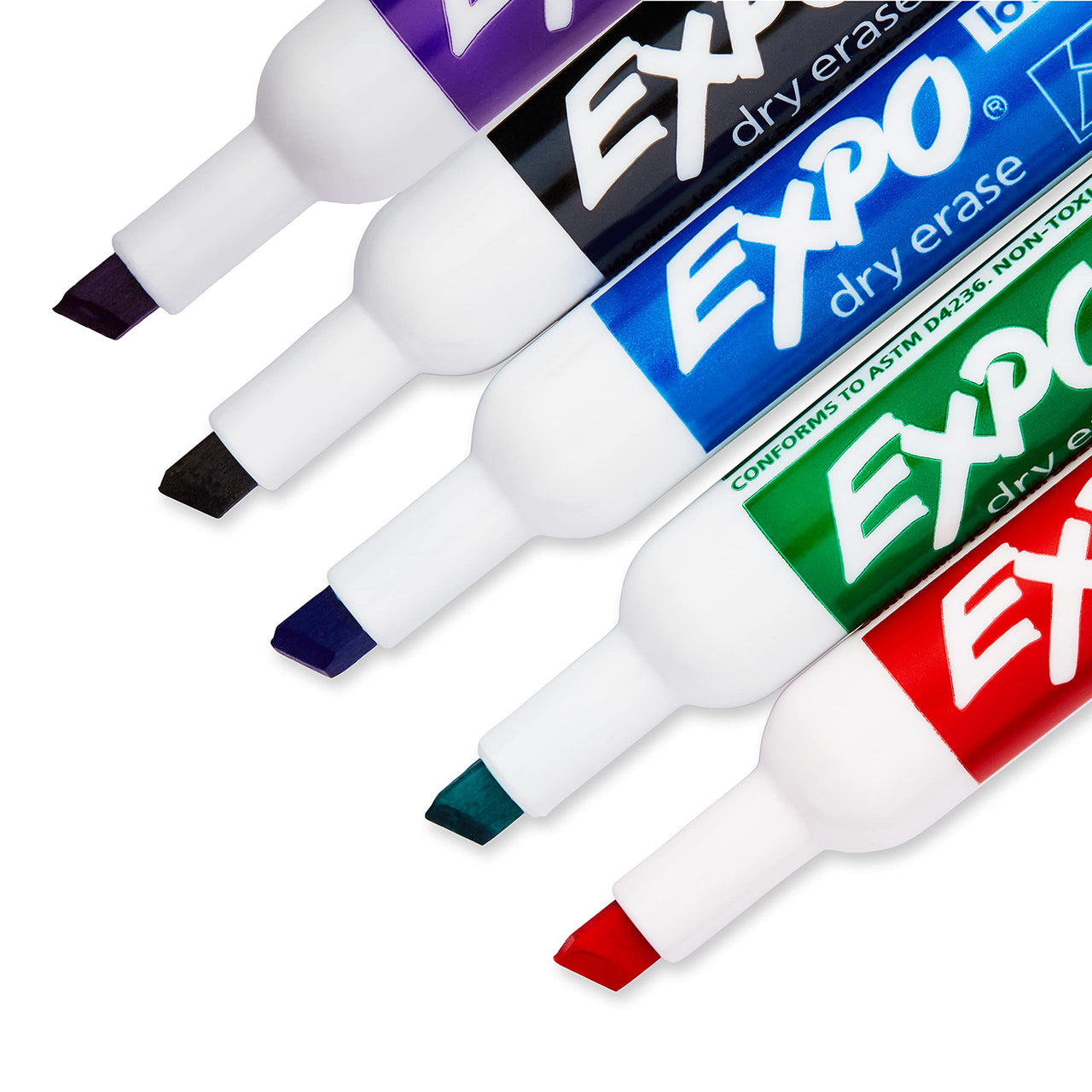 EXPO Low Odor Dry Erase Marker, Chisel Tip Markers, Whiteboard Markers, Assorted, 36 Count 36 Count (Pack of 1)