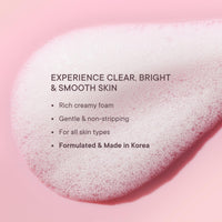Quench Brightening Foam Cleanser with Cherry Blossom Radiance | Korean Face Wash for Glowing Skin | Removes Makeup, Dirt & Impurities | Brightens Dull Skin | Made in Korea (100ml)