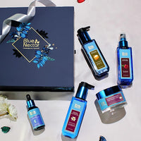 Blue Nectar Indulgent Nature Beauty Gift Set for Women & Men | Face Cream, Serum, SPF Lotion, Face Wash & Rose Face Mist | Gift Box for Birthday, Anniversary & Special Occasions