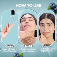 Hilary Rhoda Smooth Blur Primer Serum | Pore Minimising Serum for Face | Moisture-Locking | Infused with Niacinamide | Ultra-hydrating & Nourishes Skin | 30ml (Blueberry - Shade 02)