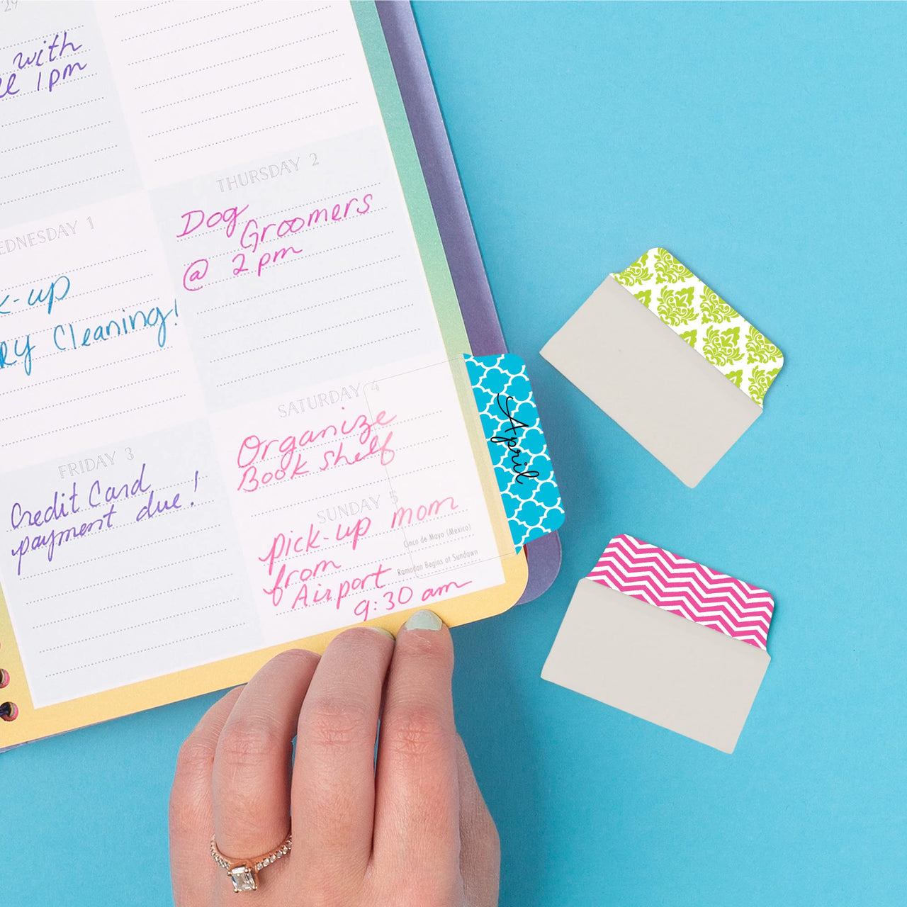 Avery Multiuse Ultra Tabs, 2" x 1.5", 2-Side Writable, Assorted Designs, 24 Repositionable Tabs (74774) 24 tabs