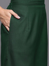 INDO ERA Women's  Solid Cotton Blend Straight Kurta Palazzo With Dupatta Set