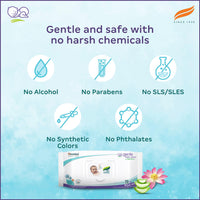 Himalaya Gentle Baby Wipes, 72 Wipes,White