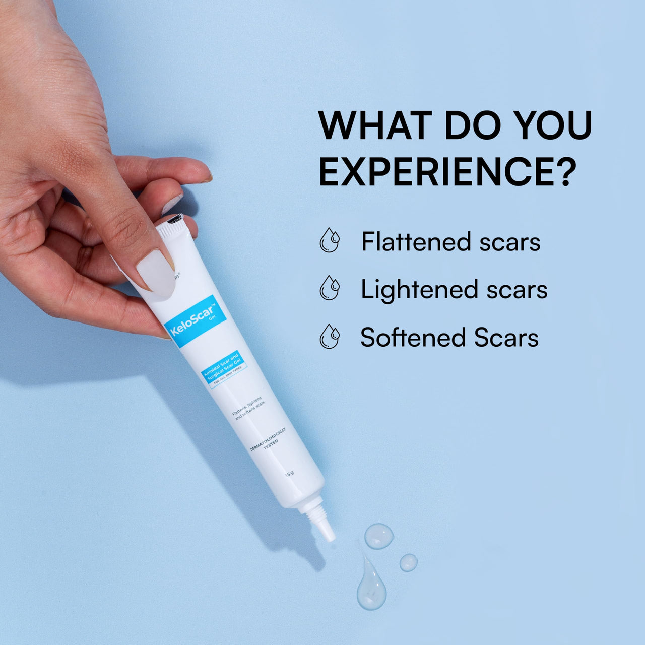 Brinton Keloscar Gel, Surgical Scar Gel for All Skin Types, Lightens & Softens Scars, Dermatologically Tested, Protects, Retains Moisture, Stimulates Skin Regeneration, 15 g