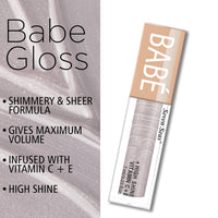 Seven Seas Babe Glittery Lip Gloss With High Shine Lip Color For Glossy Look |Lightweight Non Sticky Lip shiner For Moisturizing Lips (Silver,7ML)