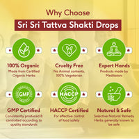 Sri Sri TATTVA shuddhta ka naam Shakti Drops - Ayurvedic Immunity Booster For Adults & Kids - Natural Drops For Strength & Stamina - Relief From Cough, Cold & Sore Throat - 10Ml (Pack Of 3)