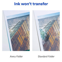 Avery Corner Lock Document Sleeves, Holds up to 20 Sheets, Assorted Colors, 6 Plastic Sleeves (72262) 6 Covers